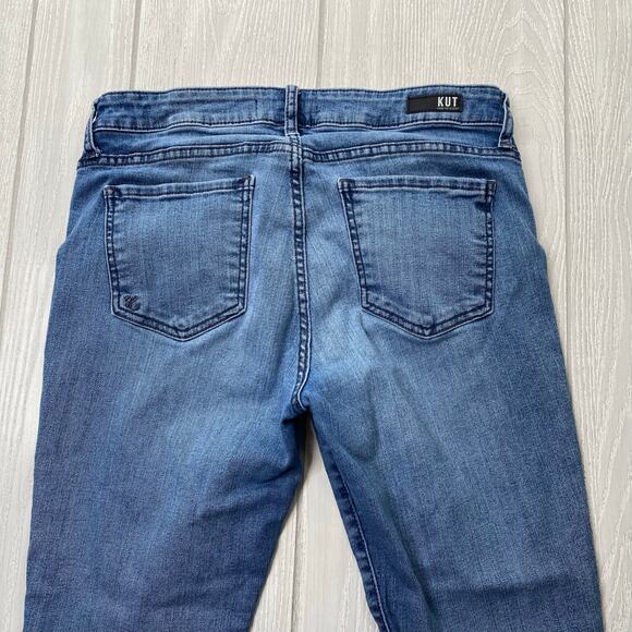 KUT Women's Denim Blue Distressed Donna Ankle Skinny Jeans Size 8 - Picture 10 of 10